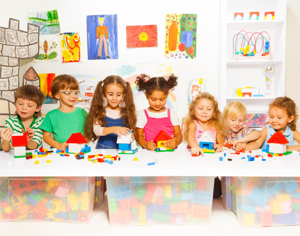 Children playing with toys