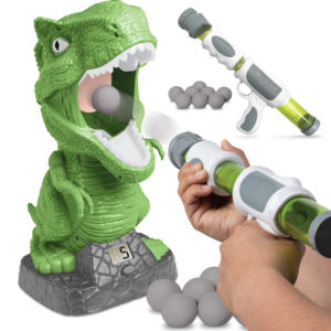 dinosaur toy that catches nerf balls in mouth