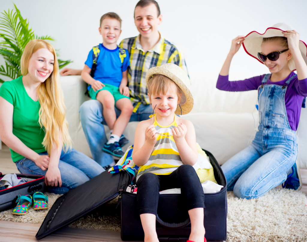 family playing executive function games