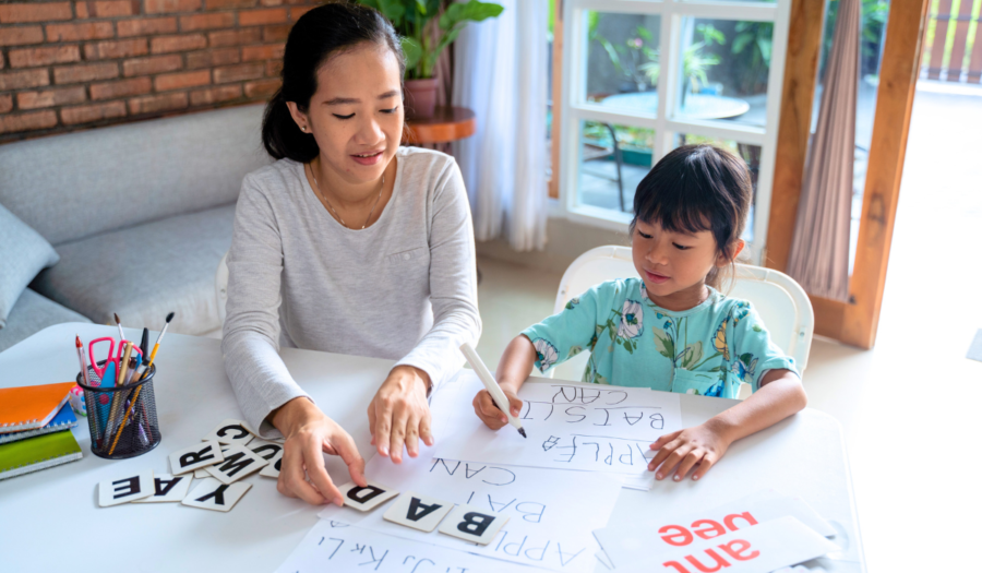 child learning to write