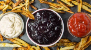 red white and blue food dips