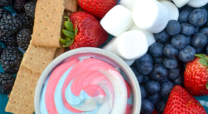 red white and blue snack platter for picky eaters