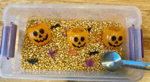 halloween sensory bin