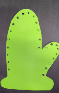 mitten craft in progress