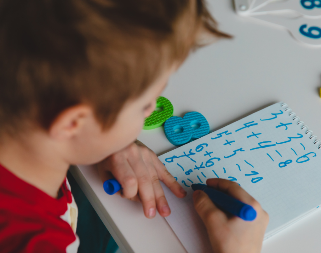 child doing homework after school