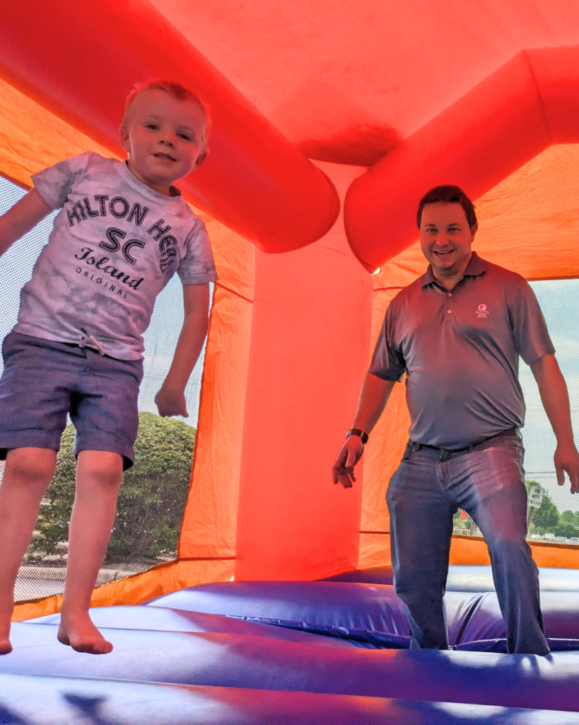 family enjoying the clubhouse pediatric therapy center open house in downers grove