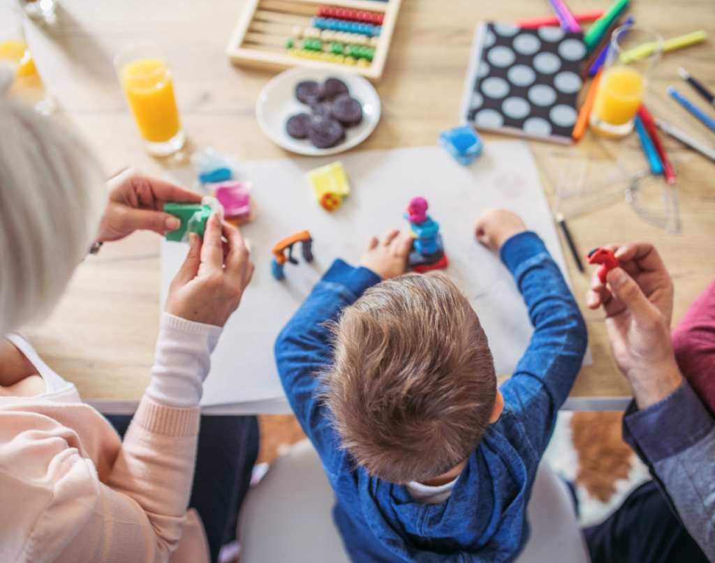 child working with pediatric therapy